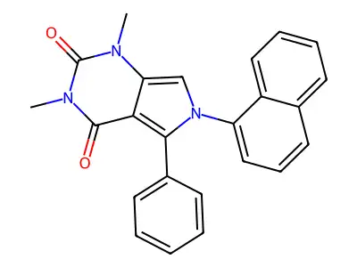 1,3-dimethyl-6-(naphthalen-1-yl)-5-phenyl-1H-pyrrolo[3,4-d]pyrimidine-2,4(3H,6H)-dione structure