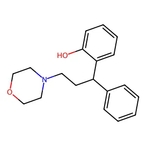2-[3-(4-Morpholinyl)-1-phenylpropyl]phenol structure