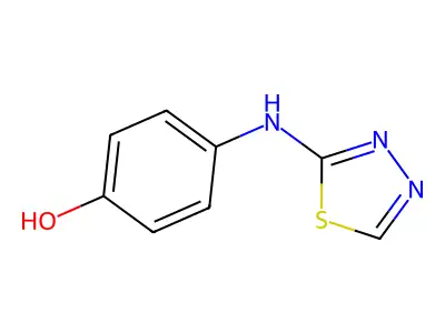 4-(1,3,4-Thiadiazol-2-ylamino)phenol structure