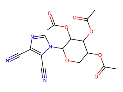 1-(2,3,4-Tri-O-acetylpentopyranosyl)-1H-imidazole-4,5-dicarbonitrile structure