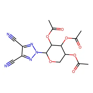 [4,5-Diacetyloxy-6-(4,5-dicyanotriazol-2-yl)oxan-3-yl] acetate structure