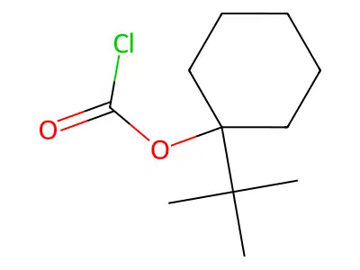 Carbonochloridic acid, (1,1-dimethylethyl)cyclohexyl ester structure