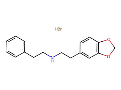 Phenethylamine, 3,4-methylenedioxy-N-phenethyl-, hydrobromide structure