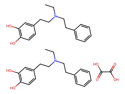 Pyrocatechol, 4-(2-(N-ethylphenethylamino)ethyl)-, oxalate (2:1) structure