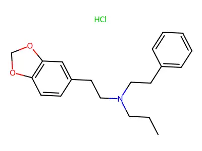 Phenethylamine, 3,4-methylenedioxy-N-phenethyl-N-propyl-, hydrochloride structure