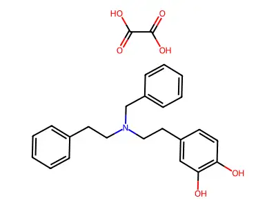 Pyrocatechol, 4-(2-(N-benzylphenethylamino)ethyl)-, oxalate (1:1) structure