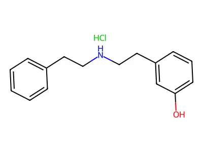 Phenol, m-(2-(phenethylamino)ethyl)-, hydrochloride structure