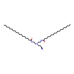 Octadecanamide, N,N'-(((2-cyanoethyl)imino)di-2,1-ethanediyl)bis- structure