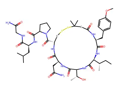 Oxytocin, 1-deaminopenicillamyl-meo-tyr(2)-thr(4)- structure