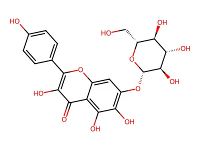 6-Hydroxykaempferol 7-O-|A-glucopyranoside structure