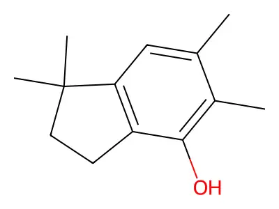 1,1,5,6-Tetramethylindan-4-ol structure