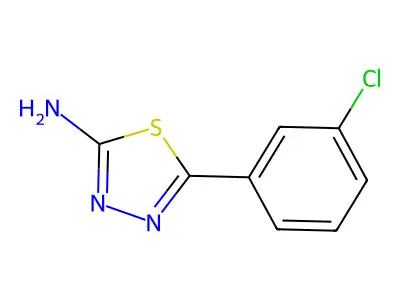 5-(3-Chlorophenyl)-1,3,4-thiadiazol-2-amine structure