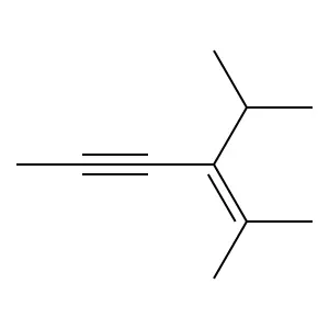2-Hexen-4-yne, 2-methyl-3-(1-methylethyl)- structure