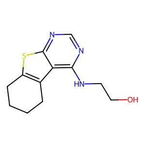 2-(5,6,7,8-Tetrahydro[1]benzothieno[2,3-d]pyrimidin-4-ylamino)ethanol structure