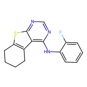 N-(2-fluorophenyl)-5,6,7,8-tetrahydro[1]benzothieno[2,3-d]pyrimidin-4-amine structure