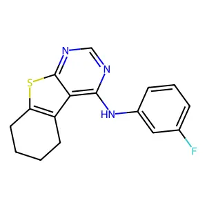 N-(3-fluorophenyl)-5,6,7,8-tetrahydro[1]benzothieno[2,3-d]pyrimidin-4-amine structure