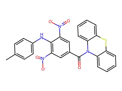 [4-(4-Methylanilino)-3,5-dinitrophenyl]-phenothiazin-10-ylmethanone structure