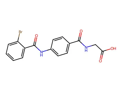 2-[[4-[(2-bromobenzoyl)amino]benzoyl]amino]acetic Acid structure