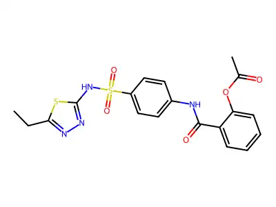 [2-[[4-[(5-ethyl-1,3,4-thiadiazol-2-yl)sulfamoyl]phenyl]carbamoyl]phenyl] Acetate structure