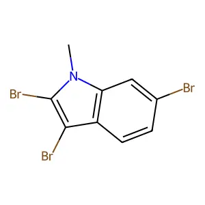 2,3,6-Tribromo-1-methylindole structure