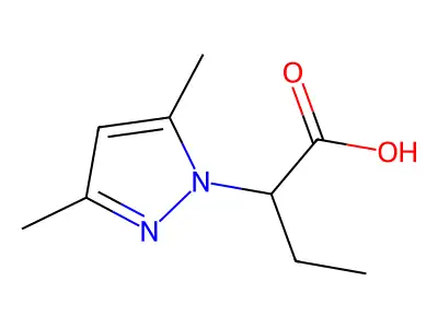 2-(3,5-Dimethyl-pyrazol-1-yl)-butyric acid structure