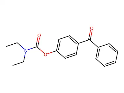 (4-benzoylphenyl) N,N-diethylcarbamate structure