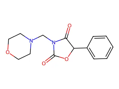 2,4-Oxazolidinedione, 3-(4-morpholinylmethyl)-5-phenyl- structure