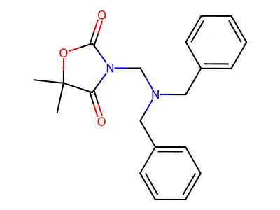 2,4-Oxazolidinedione, 3-((dibenzylamino)methyl)-5,5-dimethyl- structure