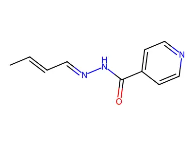 N-(but-2-enylideneamino)pyridine-4-carboxamide structure