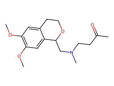 1-(N-Methyl-N-(3-oxo-1-butyl))aminomethyl-6,7-dimethoxyisochroman structure