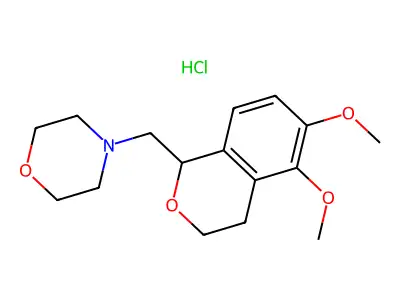 4-((3,4-Dihydro-5,6-dimethoxy-1H-2-benzopyran-1-yl)methyl)morpholine hydrochloride structure
