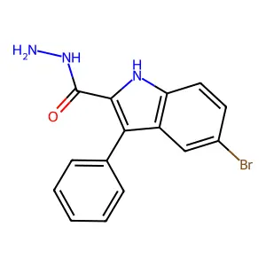 5-bromo-3-phenyl-1H-indole-2-carbohydrazide structure