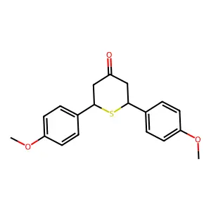 (2R,6R)-2,6-bis(4-methoxyphenyl)thian-4-one structure