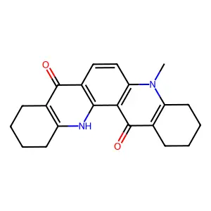 5-methyl-2,3,4,9,10,11,12,13-octahydro-1H-quinolino[2,3-a]acridine-8,14-dione structure