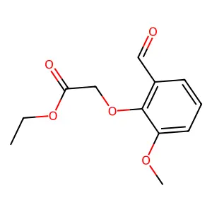 Ethyl 2-(2-formyl-6-methoxyphenoxy)acetate structure