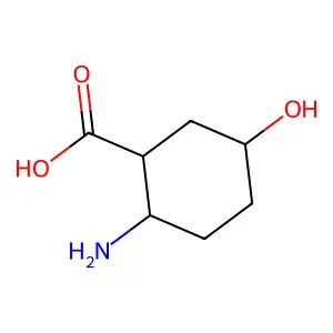 Cyclohexanecarboxylic acid, 2-amino-5-hydroxy- structure