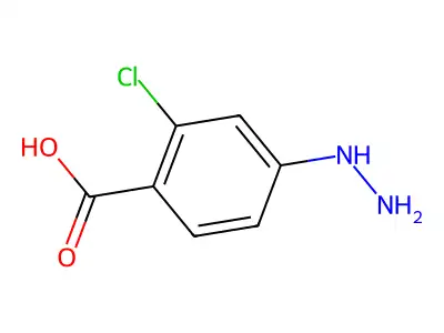 2-Chloro-4-hydrazinylbenzoic acid structure