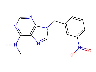 9H-Purin-6-amine, N,N-dimethyl-9-((3-nitrophenyl)methyl)- structure