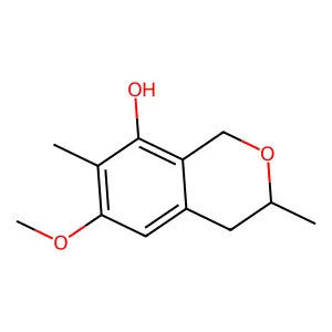 3,4-Dihydro-6-methoxy-3,7-dimethyl-1H-2-benzopyran-8-ol structure