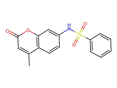 N-(4-methyl-2-oxo-2H-chromen-7-yl)benzenesulfonamide structure