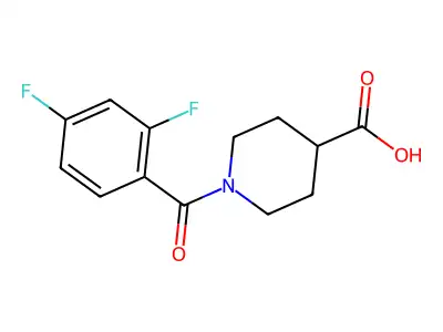 1-(2,4-Difluorobenzoyl)piperidine-4-carboxylic acid structure
