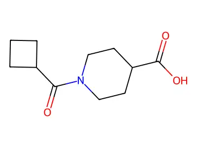 1-(Cyclobutylcarbonyl)piperidine-4-carboxylic acid structure