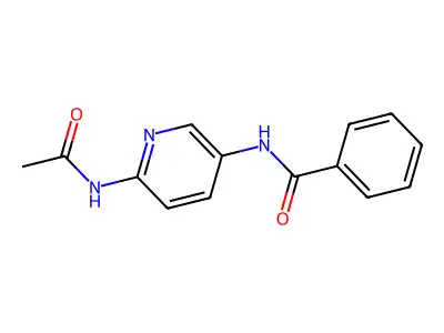 N-(6-acetamidopyridin-3-yl)benzamide structure
