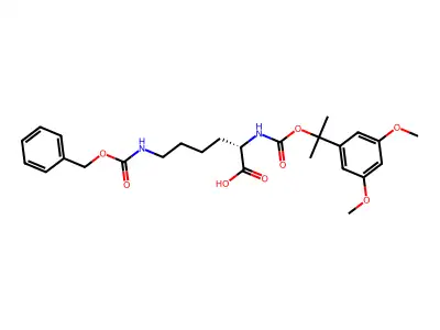 N2-[[1-(3,5-Dimethoxyphenyl)-1-methylethoxy]carbonyl]-N6-[(phenylmethoxy)carbonyl]-L-lysine structure