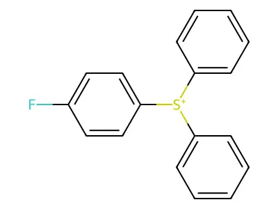 4-Fluorophenyldiphenylsulfonium structure