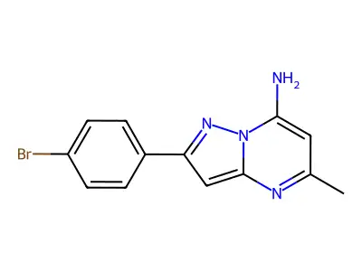 2-(4-Bromophenyl)-5-methylpyrazolo[1,5-a]pyrimidin-7-amine structure