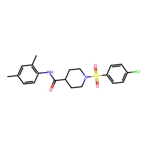 1-(4-chlorophenyl)sulfonyl-N-(2,4-dimethylphenyl)piperidine-4-carboxamide structure