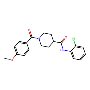 N-(2-chlorophenyl)-1-(4-methoxybenzoyl)piperidine-4-carboxamide structure