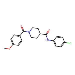 N-(4-chlorophenyl)-1-(4-methoxybenzoyl)piperidine-4-carboxamide structure
