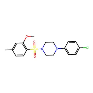 1-(4-Chlorophenyl)-4-(2-methoxy-4-methylphenyl)sulfonylpiperazine structure